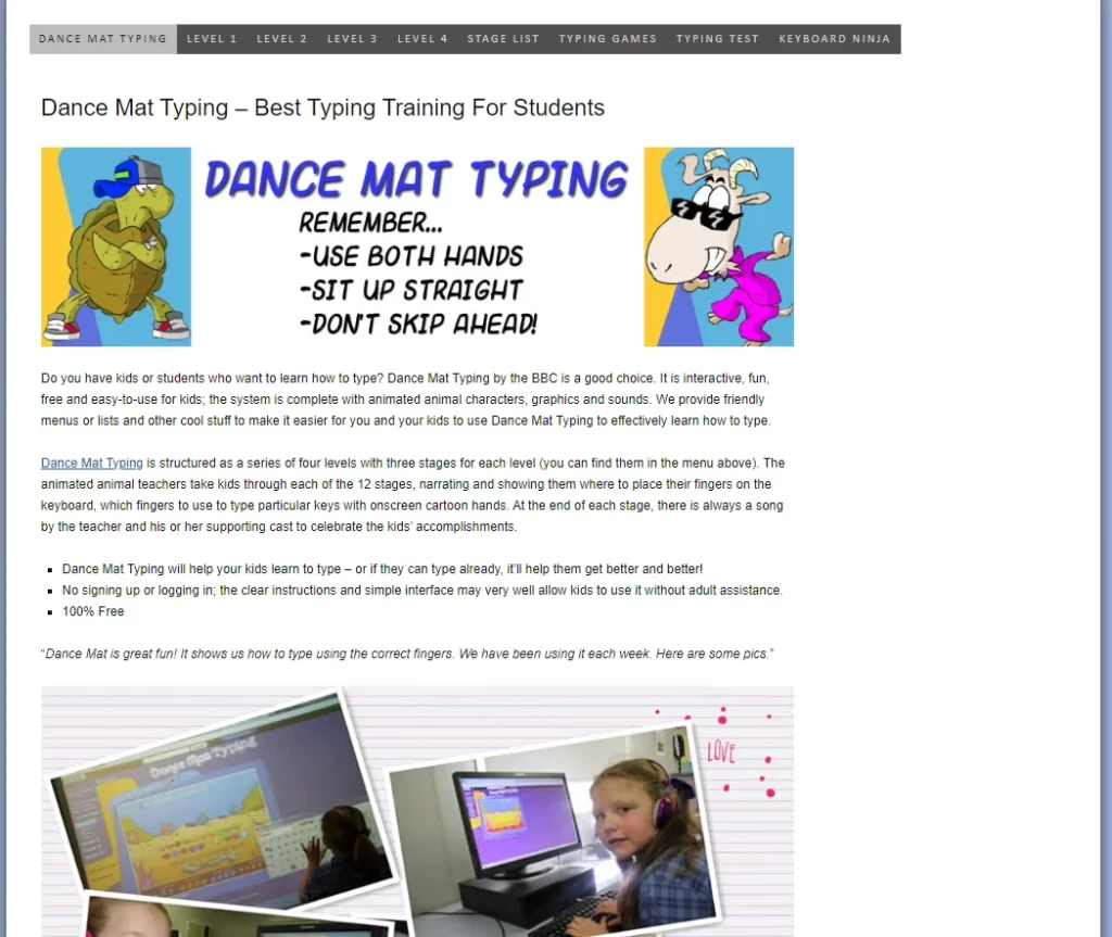 Dance Mat Typing