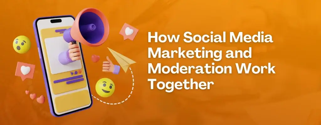 A visual representation showing the synergy between social media marketing and moderation for enhanced engagement